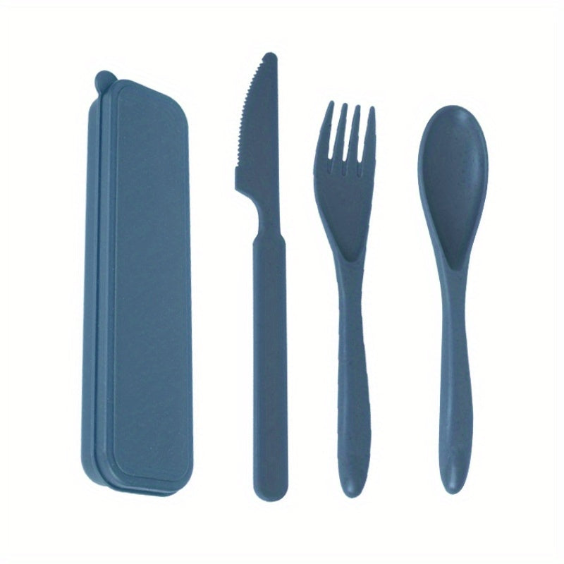 3pcs Cutlery Set Fork And Spoon Set Outdoor Tableware Portable for Camping