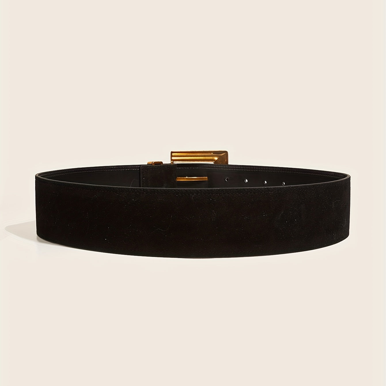 Square Double Pin Buckle Belt Casual Wide PU Belt Vintage Jeans Pants Belts