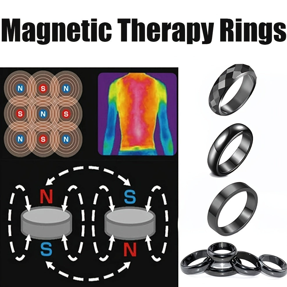 Hematite Stone Ring Absorbs Negative Energy Unisex Size 6-10