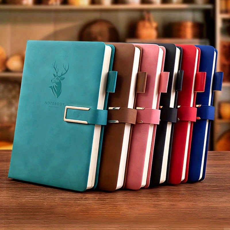 160 Pages Leather Buckle Soft Leather A5 Notebook