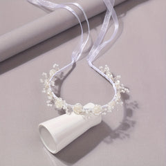 Flower Headband Bridal Head Piece Ribbon Head Band Hair Accessories