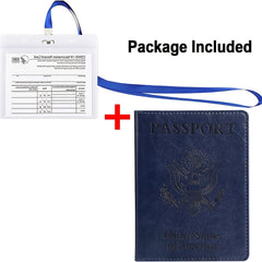 Passport Holder Travel Bag PU Leather Passport Cover Protector Waterproof