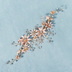 Wedding Head Flower Hair Clip Crystal Wedding Headdress