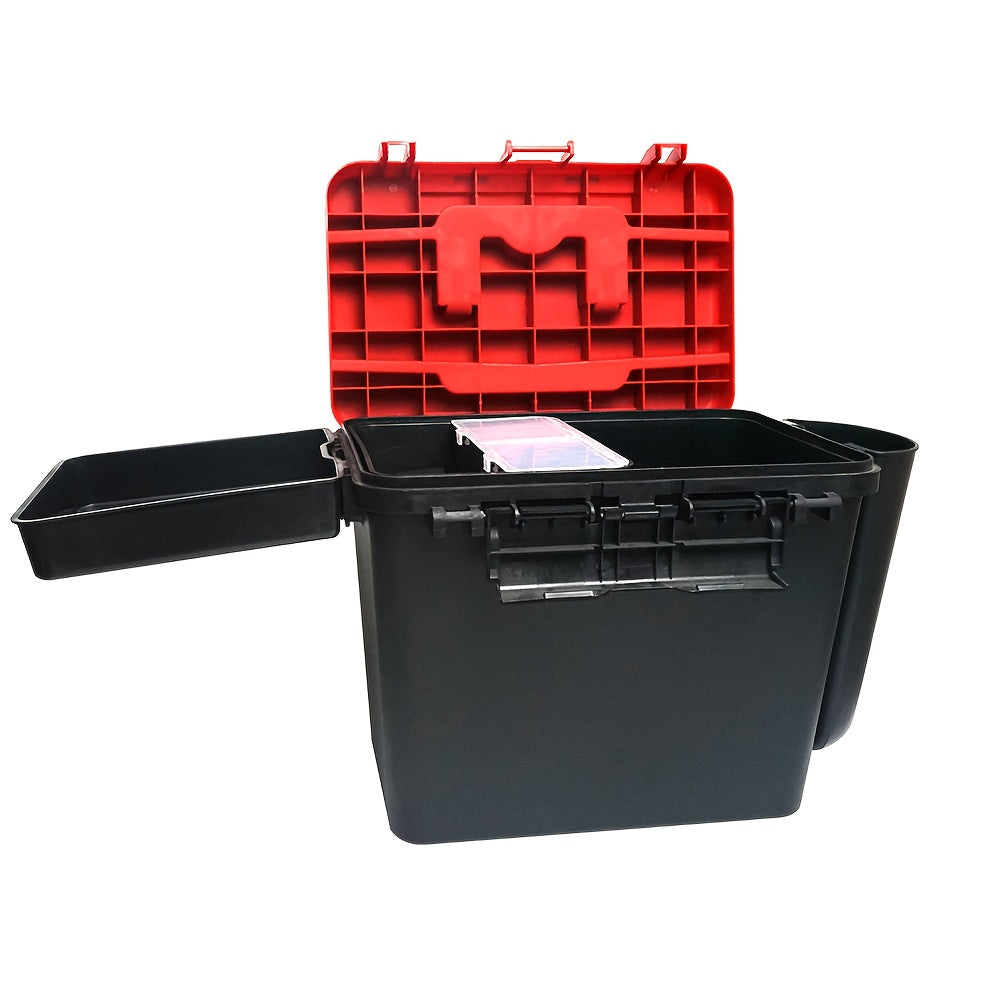 1pc Portable Tool Box Parts Organizer Box Plastic Household Screw Storage Box