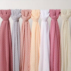 Chiffon Hijab Dotted Scarf Casual Shawl Bandana