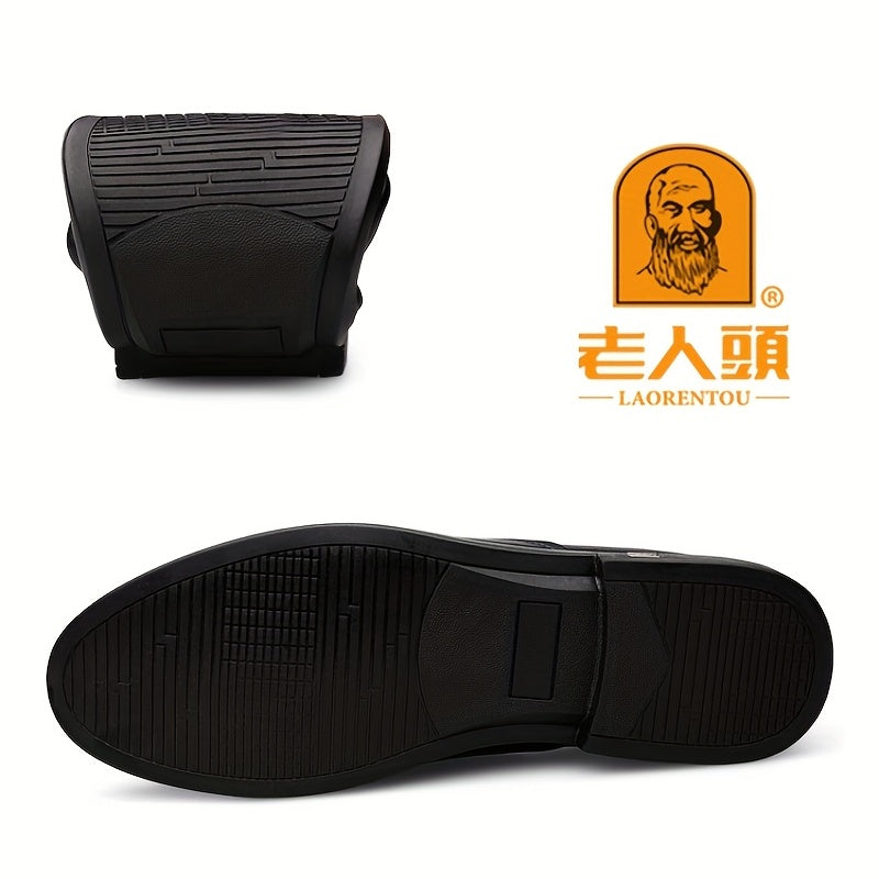 Men's Moc Toe Low Heel Loafers Non slip Slip On Shoes Spring Summer