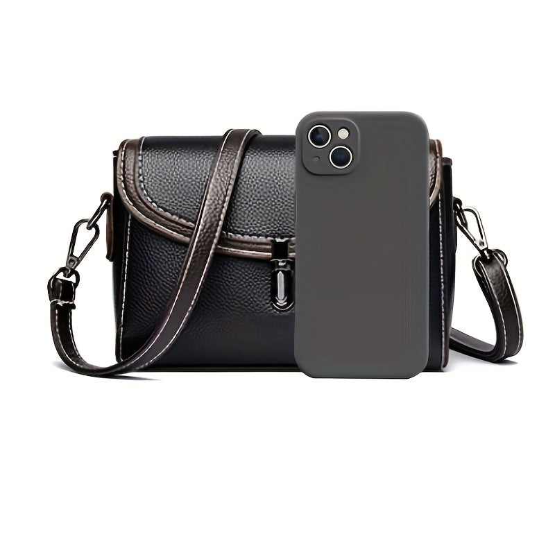 Minimalist Flap Crossbody Bag Vintage Shoulder Bag Women's Retro Handbag