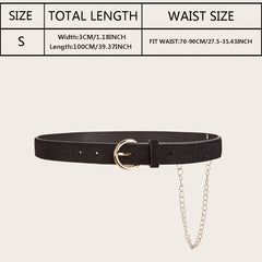 Leopard Buckle Belt Vintage PU Leather Punk Jeans Pants Belt
