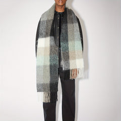 Warm Plaid Shawl Tassel Thick Scarf Windproof Inelasticity