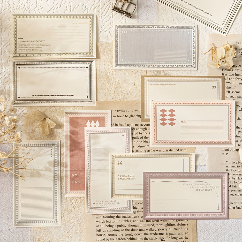 Retro Basic Postcard 30sheets DIY Material Record Memo Message Decoration