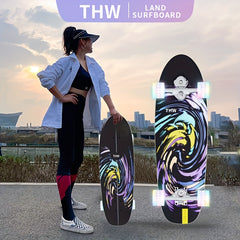 Land Surfing Board S6 Spring Bridge Skateboard Beginner Slip Floor