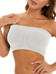 5 Pack Plus Size Seamless Comfort Wireless Tube Top Bra Set