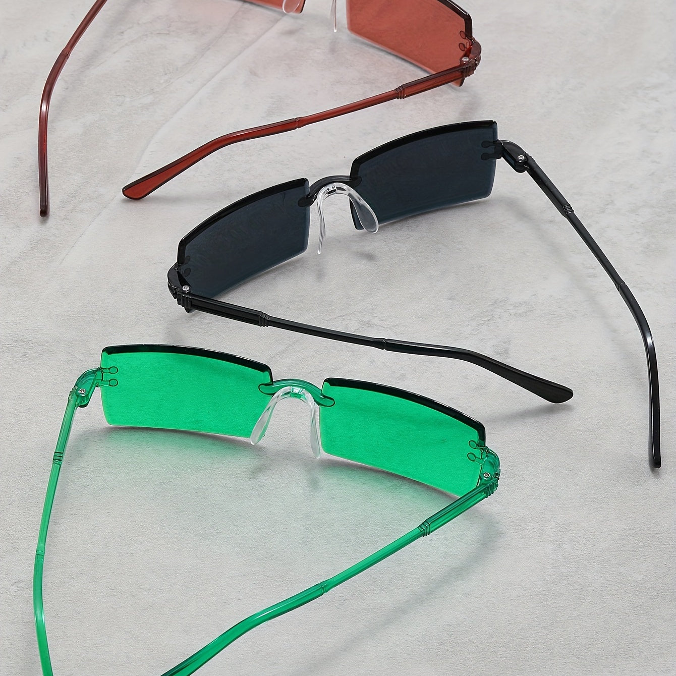 Men's Rimless UV Resistant Sunglasses for Outdoor Travel
