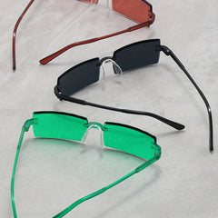 Men's Rimless UV Resistant Sunglasses for Outdoor Travel