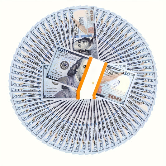 600pcs US 100 Movie Prop Money Bills for Film TV Productions Art Decorations