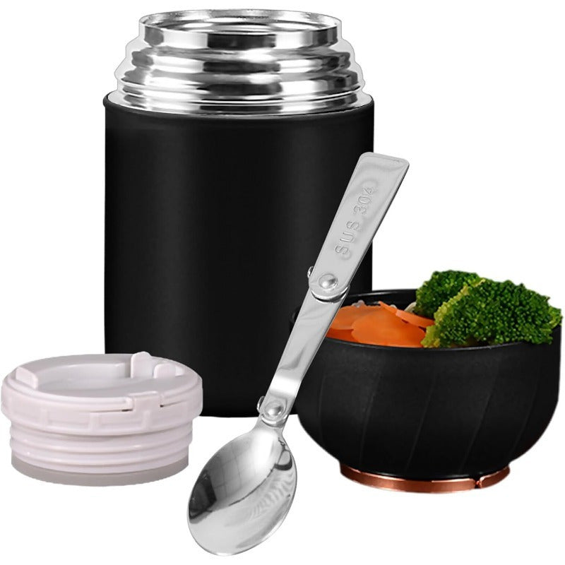 550ml Leak Proof Thermal Container with Built In Spoon Vacuum Insulated