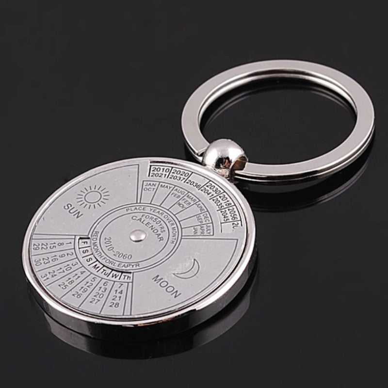 Mini Unique 50 Years Perpetual Calendar Key Chain