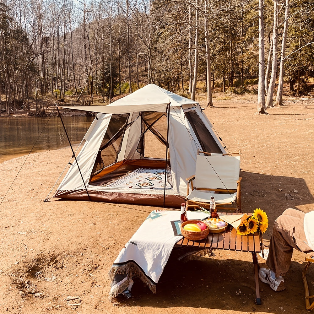 KORAMAN 3-4 Person Camping Tent Water Resistant & Easy Set Up