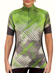 Digital Print Cycling Jersey Quick Dry Sports Top Women