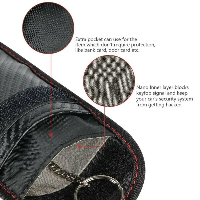 Anti-theft Car Key Fob RFID Signal Blocker Faraday RFID Signal Blocking Pouch