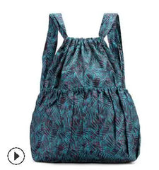 Vintage Drawstring Backpacks Women Large Capacity Flower Ethnic