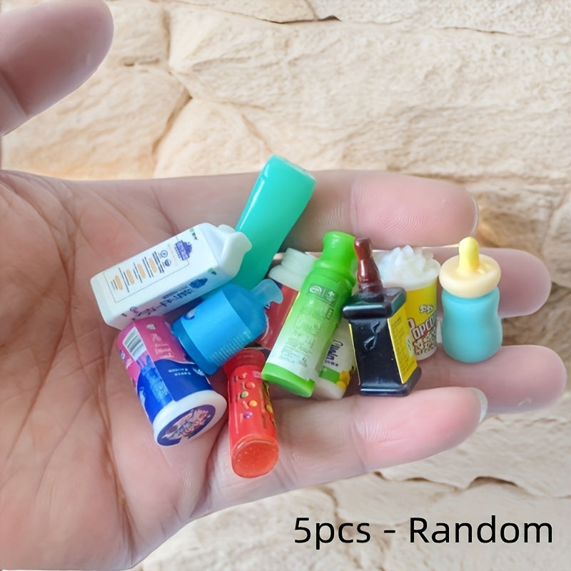 5pcs Shampoo & Conditioner Bottles Set Travel Size Mini House Accessories