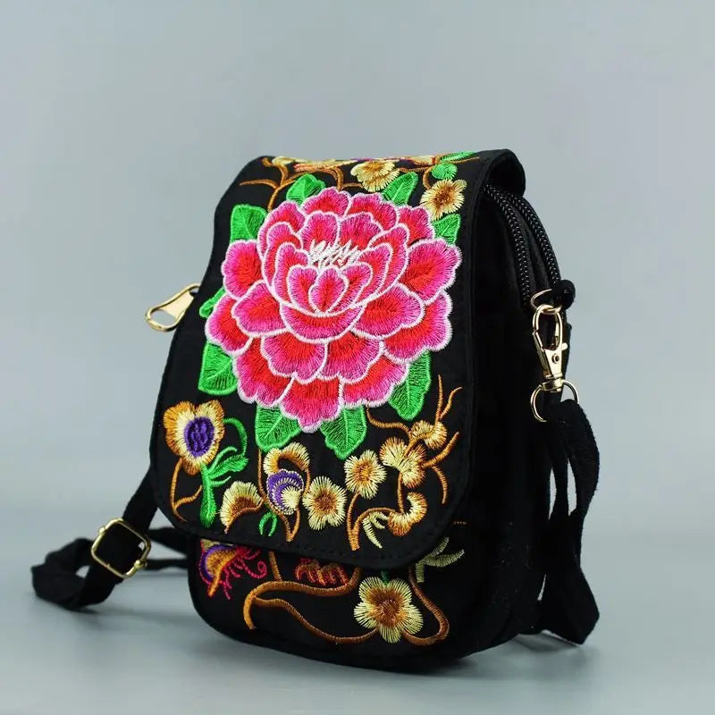 Ethnic Embroidery Shoulder Messenger Bag Women Small Purse