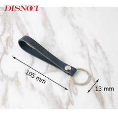 Retro Cowhide Leather Key Ring Keychain Car Keys Clip Women Men Gift