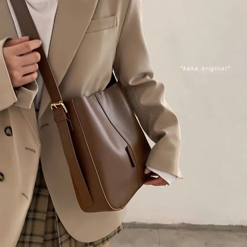 2 Piece Retro Pu Leather Tote Bag Women Handbag