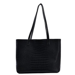 Women's Stone Pattern Handbag Soft Pu Leather Tote Bag Top-Handle Shoulder Bags