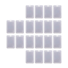 20 Clear Card Holder Cases - ID, Bus, Student Cards Protection