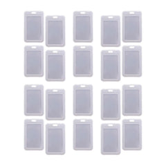 20 Clear Card Holder Cases - ID, Bus, Student Cards Protection