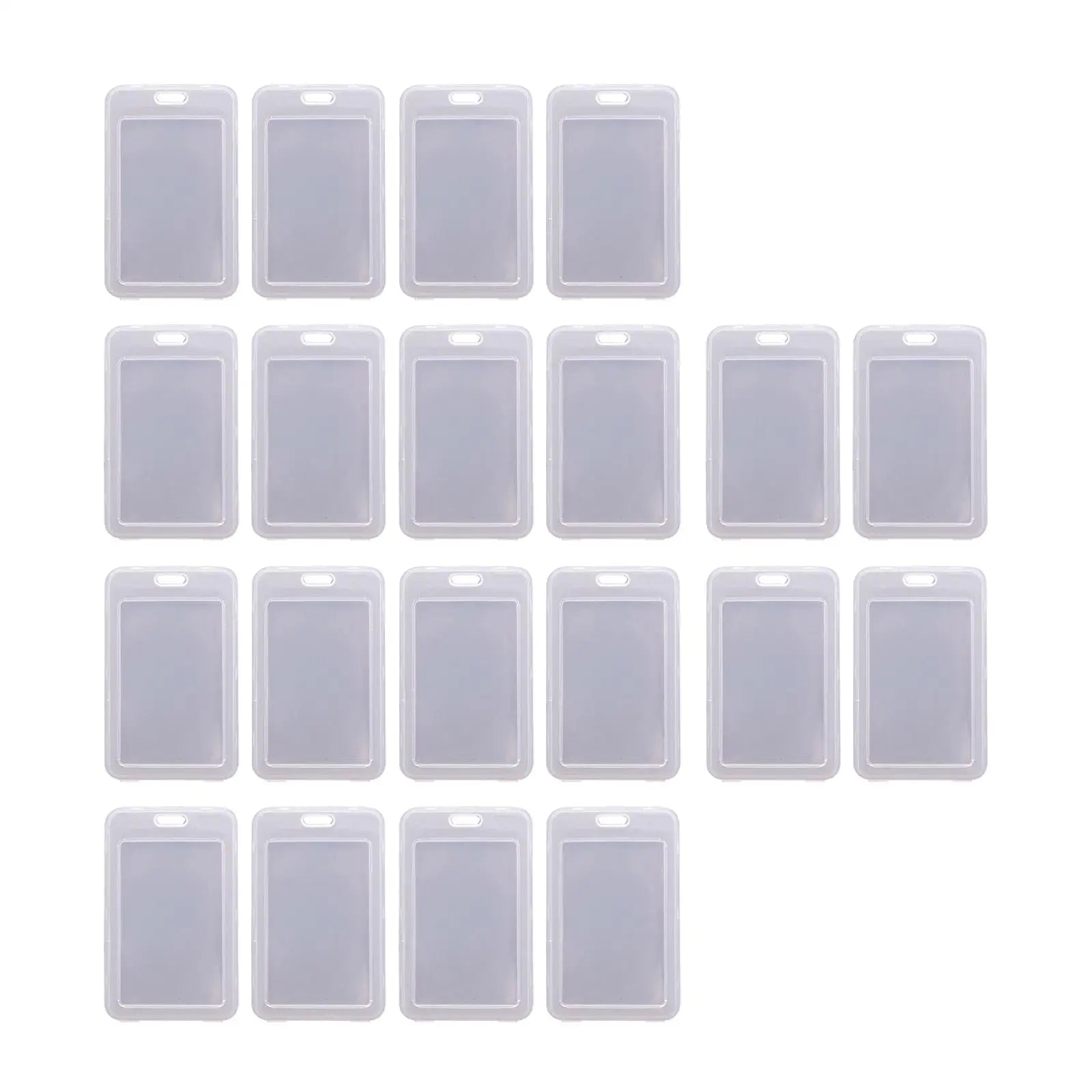 20 Clear Card Holder Cases - ID, Bus, Student Cards Protection