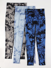 Women's Tie Dye Leggings 3 Pack - High Waist Legging