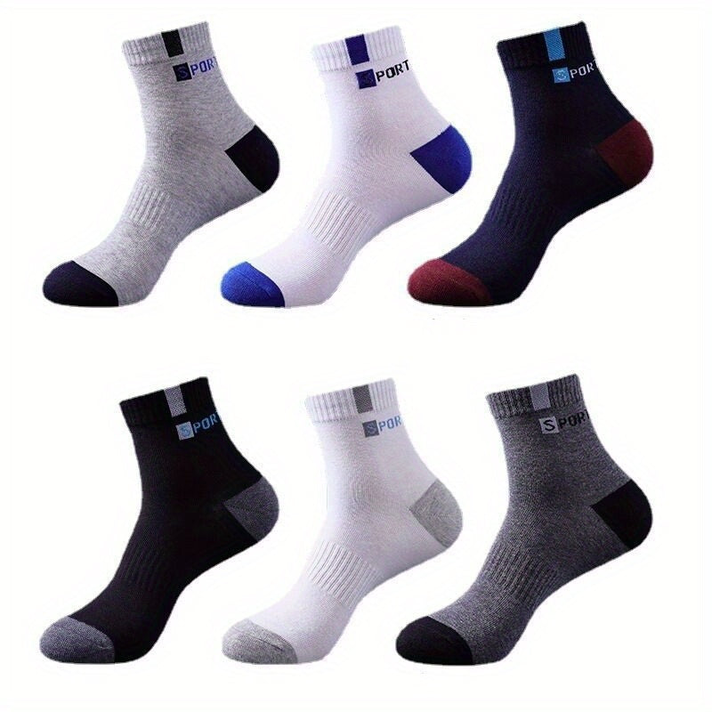 Men's Outdoor Breathable Mid Tube Socks for Running Cycling Basketball