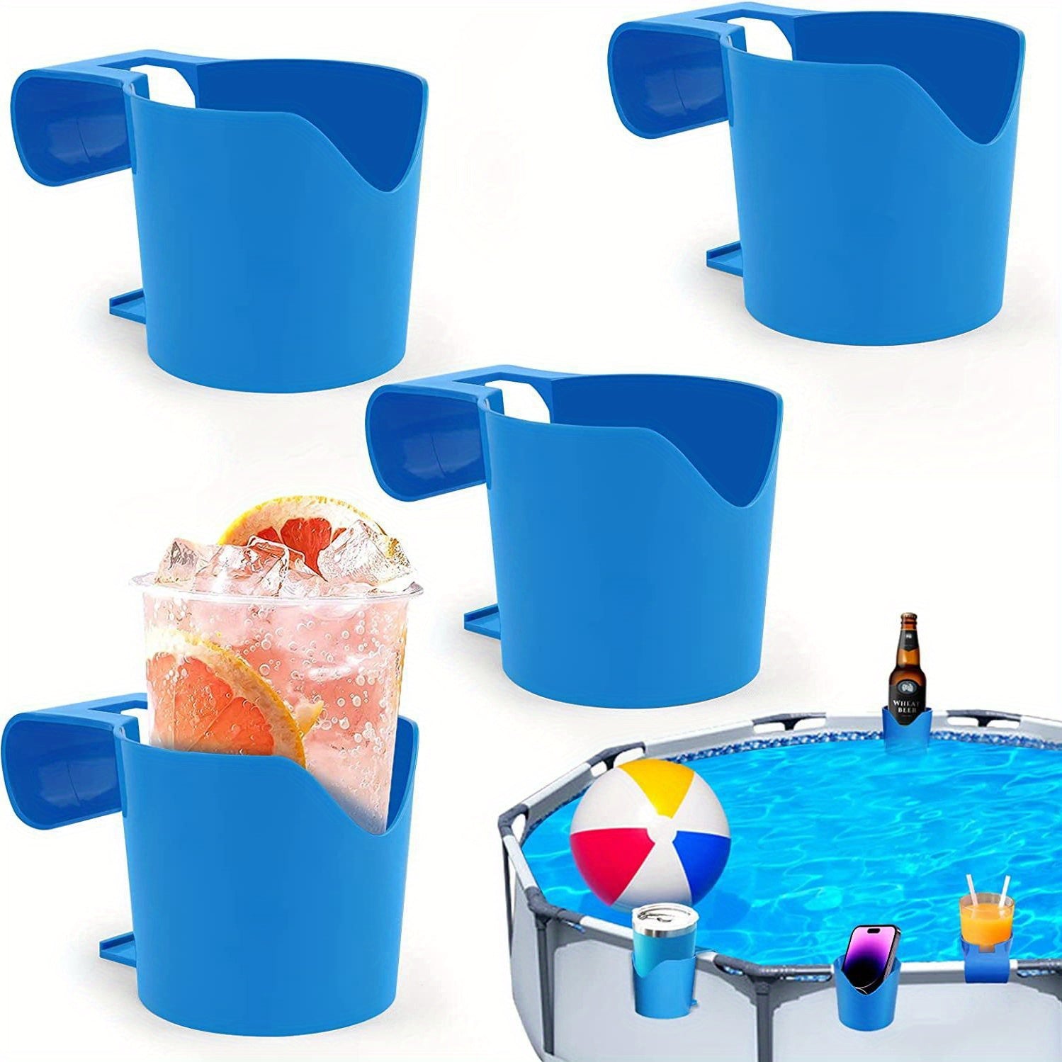 4pcs Pool Shelf Beer Cup Holder Hand Sanitizer Rack