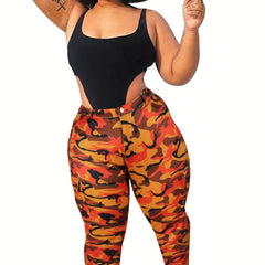  Y2K Cargo Pants Women's Plus Cargo Print High Rise