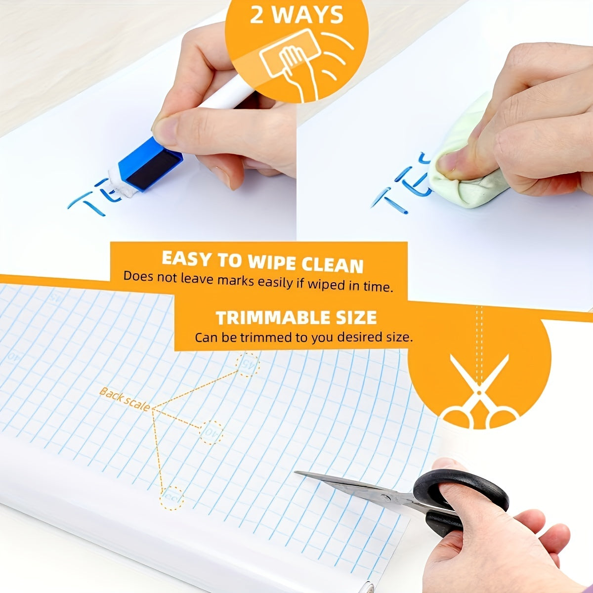 Dry Erase Whiteboard Sticker Decal - Creative Space Solution
