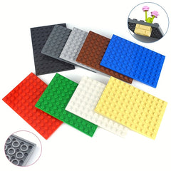 6pcs 20 32x30 Thin Bricks Red Yellow Green ABS Building Blocks Set