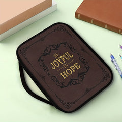 Vintage Text Pattern Bible Cover Portable Book Box Church Bag