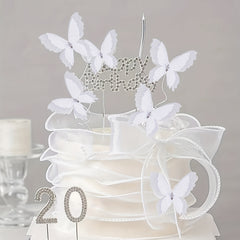 5pcs Butterfly Cake Toppers Metal Golden Cake Topper For Girls Women's Birthday