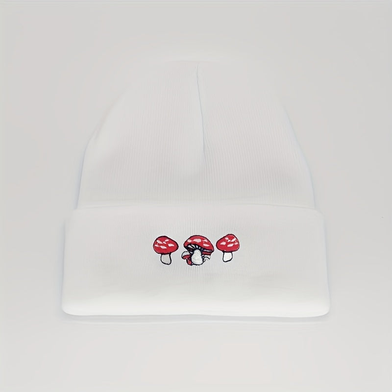 Mushroom Beanie Embroider Hat for Valentines