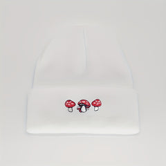 Mushroom Beanie Embroider Hat for Valentines