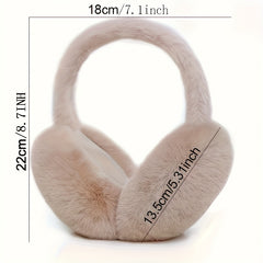 Stylish Plush Ear Warmers Lightweight & Foldable for Winter Comfort