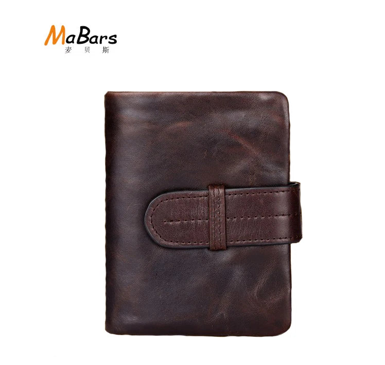 Vintage Cow Leather Men Wallets Male Carteira