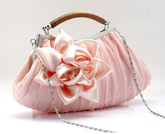 Arrival Soft Party Top Mini Bag with Diamond Flower Evening Tote