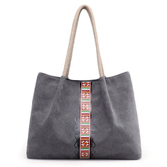 Canvas Handbag Vintage Female Shoulder Bags Large Capacity Ladies Casual Tote Ba