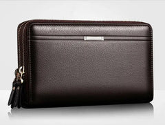 Men's Long PU Leather Wallet Clutch Purse