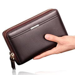 Men's Long PU Leather Wallet Clutch Purse