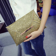Glitter Envelope Clutch Wedding Bag for Evening Party
